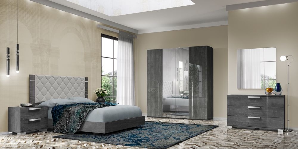 Product photograph of Sarah Grey Birch Italian Bed - Sizes Available from Choice Furniture Superstore.